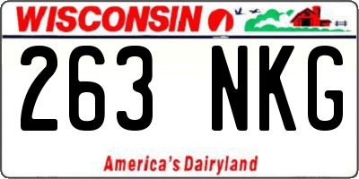 WI license plate 263NKG