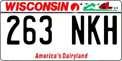 WI license plate 263NKH
