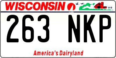WI license plate 263NKP
