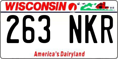 WI license plate 263NKR