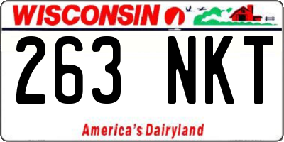 WI license plate 263NKT