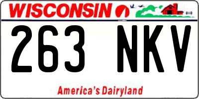 WI license plate 263NKV