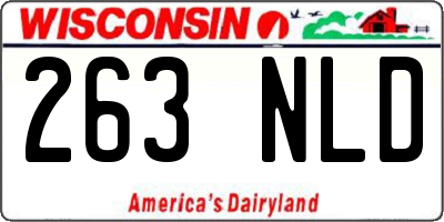 WI license plate 263NLD