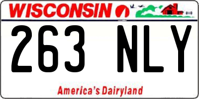 WI license plate 263NLY