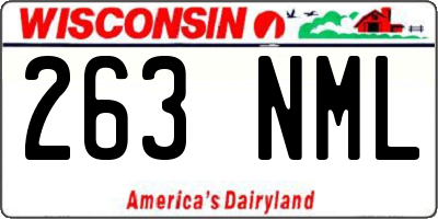 WI license plate 263NML