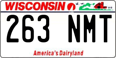 WI license plate 263NMT