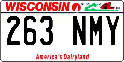 WI license plate 263NMY