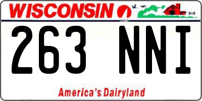 WI license plate 263NNI