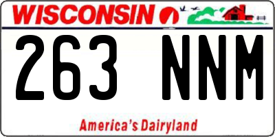 WI license plate 263NNM
