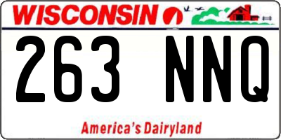 WI license plate 263NNQ