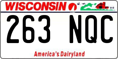WI license plate 263NQC