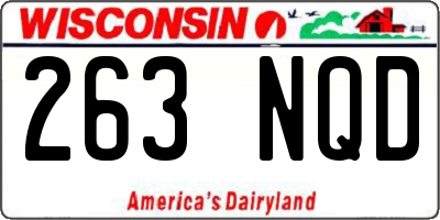 WI license plate 263NQD