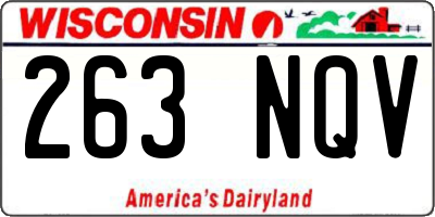 WI license plate 263NQV