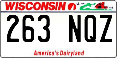 WI license plate 263NQZ