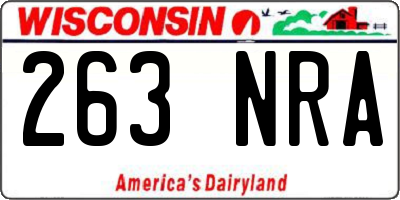 WI license plate 263NRA