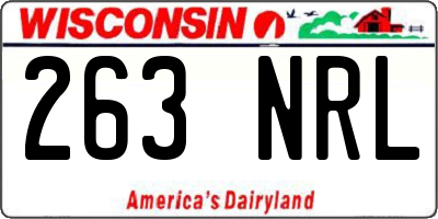 WI license plate 263NRL