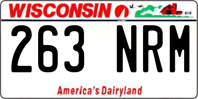 WI license plate 263NRM