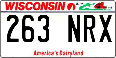 WI license plate 263NRX