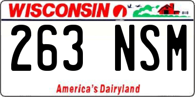 WI license plate 263NSM