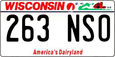 WI license plate 263NSO