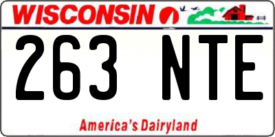 WI license plate 263NTE