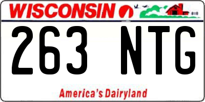 WI license plate 263NTG