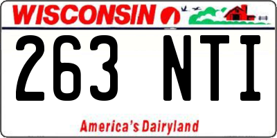 WI license plate 263NTI