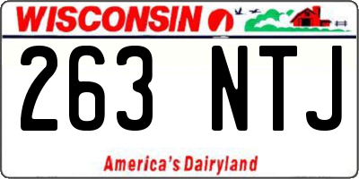 WI license plate 263NTJ