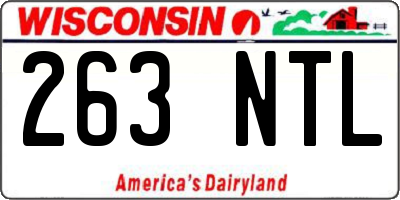 WI license plate 263NTL