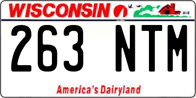 WI license plate 263NTM