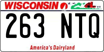 WI license plate 263NTQ