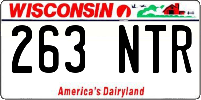 WI license plate 263NTR