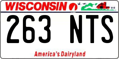 WI license plate 263NTS