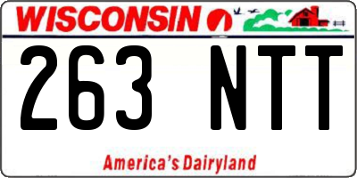 WI license plate 263NTT