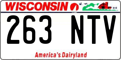 WI license plate 263NTV
