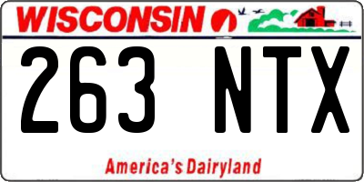 WI license plate 263NTX