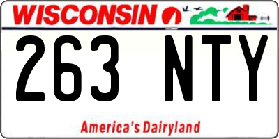 WI license plate 263NTY