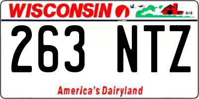 WI license plate 263NTZ