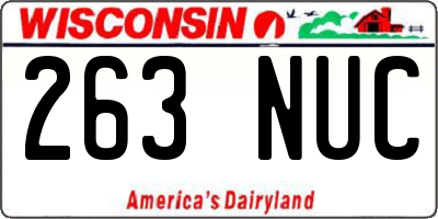 WI license plate 263NUC