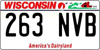 WI license plate 263NVB