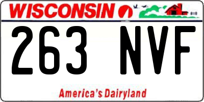 WI license plate 263NVF
