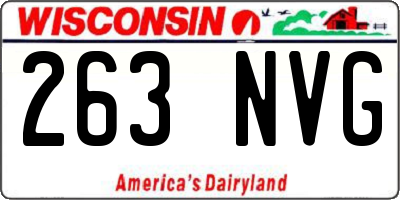 WI license plate 263NVG