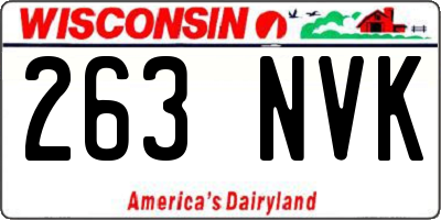 WI license plate 263NVK