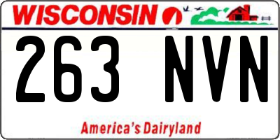 WI license plate 263NVN