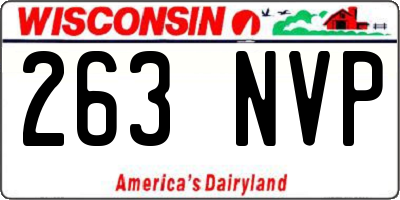 WI license plate 263NVP