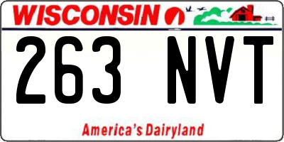 WI license plate 263NVT