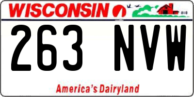 WI license plate 263NVW