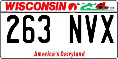 WI license plate 263NVX