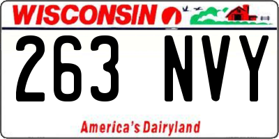 WI license plate 263NVY