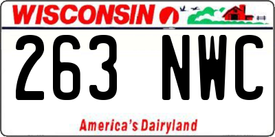 WI license plate 263NWC